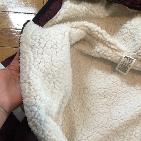 Victoria’s Secret PINK Sherpa anorak rain jacket size small - Picture 6 of 8